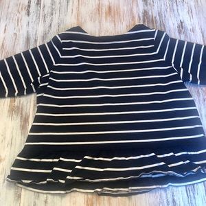 Land’s End 3x boatneck blue & white top. NWOT